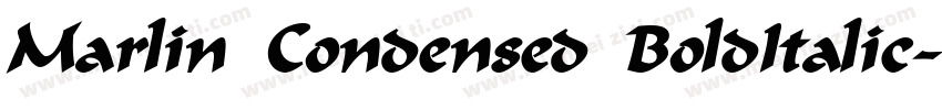 Marlin Condensed BoldItalic字体转换